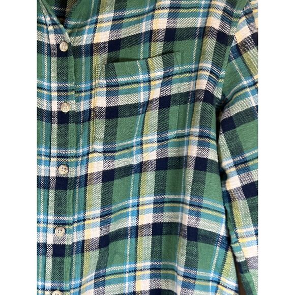 Women's American Eagle Green Flannel Button Down Shirt‎ (Size XS) - Picture 6 of 7